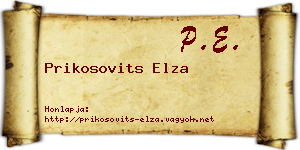 Prikosovits Elza névjegykártya
